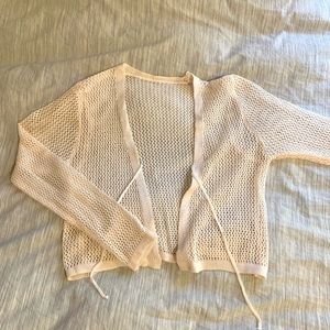 Open knit cardigan